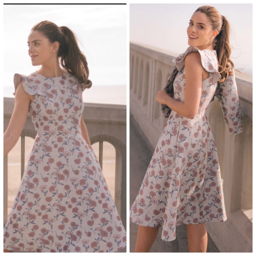 NWT Gal Meets Glam Lola Floral Jacquard Dress Sz 8